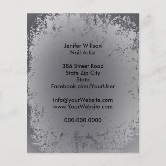 Prospectus 11,4 Cm X 14,2 Cm Nail Artist Flyer (Dos)