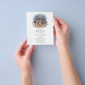 Prospectus 11,4 Cm X 14,2 Cm Nativité religieuse de Noël Baptême Invitation (main)