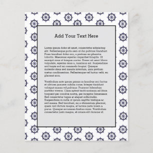 Prospectus 11,4 Cm X 14,2 Cm Nautical Boat Captain Sailors Anchor