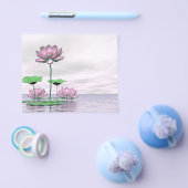 Prospectus 11,4 Cm X 14,2 Cm Nénuphars roses et fleurs de lotus (Simple)