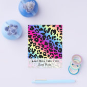 Prospectus 11,4 Cm X 14,2 Cm Neon Rainbow Leopard Motif Imprimer (Simple)