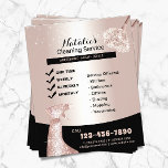 Prospectus 11,4 Cm X 14,2 Cm Nettoyage de la maison moderne Rose Gold service d<br><div class="desc">Accueil Nettoyage moderne Rose Gold Maid Service Flyers.</div>