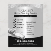 Prospectus 11,4 Cm X 14,2 Cm Nettoyage de la maison Service de femme de ménage (Devant)