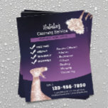 Prospectus 11,4 Cm X 14,2 Cm Nettoyage de la maison Service de ménage moderne v<br><div class="desc">Nettoyage à domicile Flyers de service ménager violet moderne.</div>