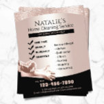 Prospectus 11,4 Cm X 14,2 Cm Nettoyage de la maison Service de ménage Rose mode<br><div class="desc">Service De Nettoyage Maison Flyers Or Rose Moderne.</div>