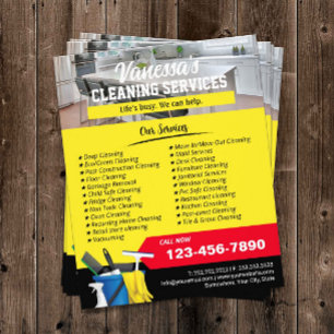 Prospectus 11,4 Cm X 14,2 Cm Nettoyage de la maison Vitre Nettoyage Service de 