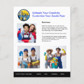 Prospectus 11,4 Cm X 14,2 Cm ⭐️ Nettoyage domestique Modèle de circulaire d'ent (Dos)