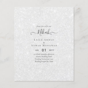 Prospectus 11,4 Cm X 14,2 Cm NIKAH - Cartes d'invitation de mariage islamique p