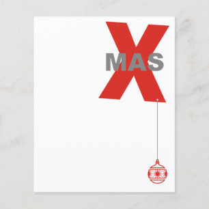 Prospectus 11,4 Cm X 14,2 Cm Noël avec l'ornement de l'arbre de Noël + votre id