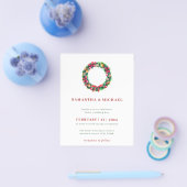 Prospectus 11,4 Cm X 14,2 Cm Noël d'hiver de l'ornement rouge (Simple)