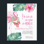 Prospectus 11,4 Cm X 14,2 Cm Noël en juillet Circulaire Flamant rose d'aquarell<br><div class="desc">Fêtez la saison avec ce dépliant de Noël en juillet, une façon amusante et festive pour les invitations de votre fête d'été à thème tropical! Ce design flamand rose aquarelle est associé à des feuilles de palmiers monstères et à l'expression ludique "Fa-la-la-la-mingle" en typographie lettrée à la main, apportant une...</div>