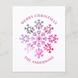Prospectus 11,4 Cm X 14,2 Cm Noël Pink Snowflacon Budget