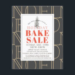 Prospectus 11,4 Cm X 14,2 Cm NOEL Vente de gâteau noir gris flyer<br><div class="desc">Ce prospectus de vente de gâteaux de Noël "NOEL" moderne et chic présente un arrière - plan gris foncé avec un arbre de Noël. Personnalisez-le selon vos besoins. Vous pouvez trouver des produits correspondants dans mon magasin.</div>