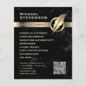 Prospectus 11,4 Cm X 14,2 Cm Noir marbre or plume notaire (Devant)