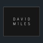 Prospectus 11,4 Cm X 14,2 Cm Nom modifiable minimaliste moderne | Noir & Blanc<br><div class="desc">Nom personnalisable ou autre texte,  éditez comme vous le souhaitez !</div>