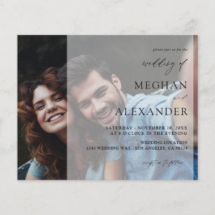 Prospectus 11,4 Cm X 14,2 Cm Noms de budget Photo Moderne 8H Mariage
