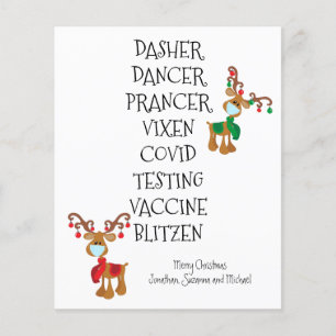 Prospectus 11,4 Cm X 14,2 Cm Noms du Renne de Noël Covid 2021 Budget