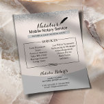 Prospectus 11,4 Cm X 14,2 Cm Notary Public Loan Signing Agent Silver Glitter<br><div class="desc">Notary Public Loan Signing Agent Silver Glitter Flyers.</div>