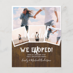 Prospectus 11,4 Cm X 14,2 Cm Nous l'avons fait ELOPEMENT PHOTO Mariage RÉCEPTIO
