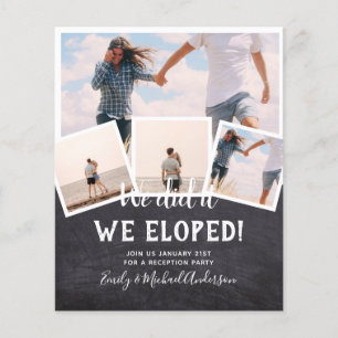 Prospectus 11,4 Cm X 14,2 Cm Nous l'avons fait ELOPEMENT PHOTO Mariage RÉCEPTIO