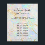Prospectus 11,4 Cm X 14,2 Cm nouvel opal stone FAUX holographe Flyer<br><div class="desc">salon de beauté professionnel maquillage artiste flyer</div>