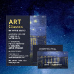 Prospectus 11,4 Cm X 14,2 Cm Nuit Étoile Sur Le Rhône, Cours D'Art<br><div class="desc">Starry Night Over The Rhone,  Professeur d'art,  Art Class Publicité Flyer par The Carte de visite Store.</div>