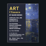Prospectus 11,4 Cm X 14,2 Cm Nuit Étoile Sur Le Rhône, Cours D'Art<br><div class="desc">Starry Night Over The Rhone,  Professeur d'art,  Art Class Publicité Flyer par The Carte de visite Store.</div>
