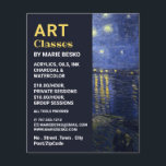 Prospectus 11,4 Cm X 14,2 Cm Nuit Étoile Sur Le Rhône, Cours D'Art<br><div class="desc">Starry Night Over The Rhone,  Professeur d'art,  Art Class Publicité Flyer par The Carte de visite Store.</div>