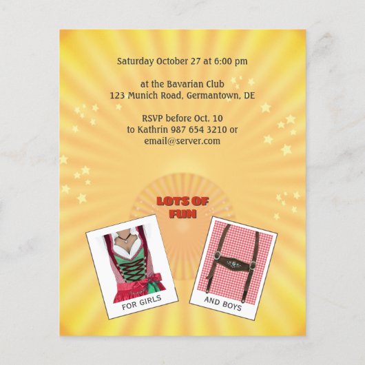 Prospectus 11,4 Cm X 14,2 Cm Oktoberfest (Dos)