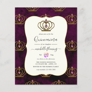 Prospectus 11,4 Cm X 14,2 Cm Old Gold Elegance Quinceañera