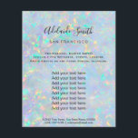 Prospectus 11,4 Cm X 14,2 Cm opal FAUX texture iridescente<br><div class="desc">prospectus de maquillage professionnel du salon de beauté</div>