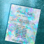 Prospectus 11,4 Cm X 14,2 Cm opal pierre FAUX holographe Flyer<br><div class="desc">salon de beauté professionnel maquillage artiste flyer</div>