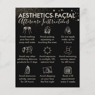 Prospectus 11,4 Cm X 14,2 Cm Or Sparkle Esthétique Facial Aftercare Budget