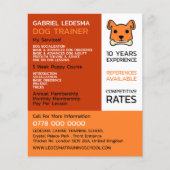 Prospectus 11,4 Cm X 14,2 Cm Orange Chien, Trainer Chien Publicité (Devant)