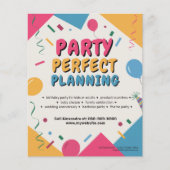 Prospectus 11,4 Cm X 14,2 Cm Organisateur de fête vibrant (Devant)