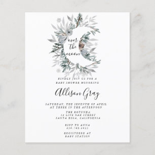 Prospectus 11,4 Cm X 14,2 Cm Over the Moon Baby Shower   Budget Flyer