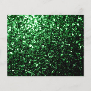 Prospectus 11,4 Cm X 14,2 Cm Paillettes de faux brillant vert foncé