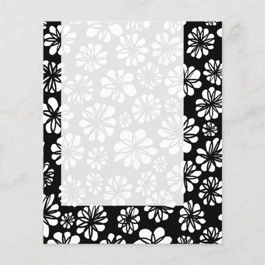 Prospectus 11,4 Cm X 14,2 Cm Panneau 052 - B&W Floral (Devant)