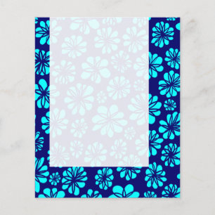 Prospectus 11,4 Cm X 14,2 Cm Panneau 052 - Nuances de bleu floral