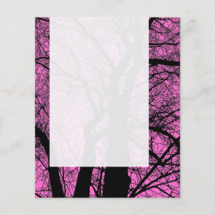 Prospectus 11,4 Cm X 14,2 Cm Panneau 057 - Arbre à contraste élevé - FF66CC