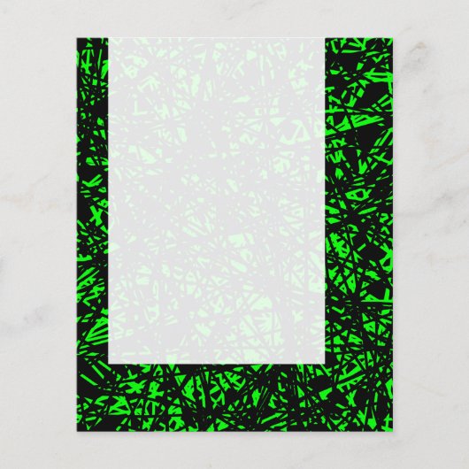 Prospectus 11,4 Cm X 14,2 Cm Panneau 066 - Lignes Abstraites - Vert (Devant)