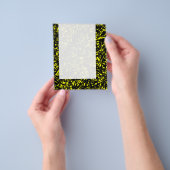 Prospectus 11,4 Cm X 14,2 Cm Panneau 067 - Lignes Abstraites - Jaune (main)