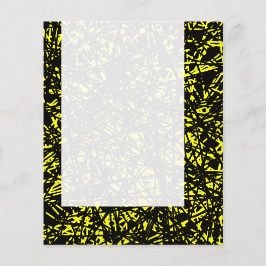 Prospectus 11,4 Cm X 14,2 Cm Panneau 067 - Lignes Abstraites - Jaune (Devant)