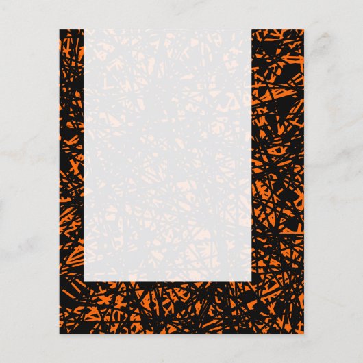 Prospectus 11,4 Cm X 14,2 Cm Panneau 071 - Lignes Abstraites - Orange (Devant)