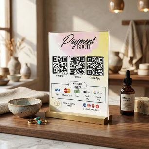 Prospectus 11,4 Cm X 14,2 Cm Panneau modifiable "Scanner pour payer" - Modèle d