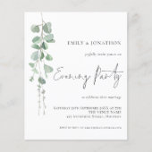 Prospectus 11,4 Cm X 14,2 Cm PAPER Eucalyptus Mariage Soirée d'invitation (Devant)