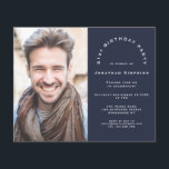 Prospectus 11,4 Cm X 14,2 Cm PAPER Photo Homme 21e anniversaire Invitation de l<br><div class="desc">PAPIER | Photo Man 21st Birthday Party Navy Invitation. Une alternative PAPER (pas de carte) de grande valeur SANS ENVELOPPES à la taille plus petite 4, 5" x 5, 6" et à un prix réduit. (Les enveloppes A6 standard sont la taille la plus proche à adapter). Un design entièrement personnalisable,...</div>