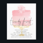 Prospectus 11,4 Cm X 14,2 Cm PAPER Pink Cake Script 21ème anniversaire Invitati<br><div class="desc">PAPER Pink Cake Script 21st Birthday Invitation. Une alternative PAPER (pas de carte) de grande valeur SANS ENVELOPPES à la taille plus petite 4, 5" x 5, 6" et à un prix réduit. (Les enveloppes A6 standard sont la taille la plus proche à adapter). Le Twenty First est dans un...</div>
