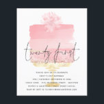 Prospectus 11,4 Cm X 14,2 Cm PAPER Pink Cake Script 21ème anniversaire Invitati<br><div class="desc">PAPER Pink Cake Script 21st Birthday Invitation. Une alternative PAPER (pas de carte) de grande valeur SANS ENVELOPPES à la taille plus petite 4, 5" x 5, 6" et à un prix réduit. (Les enveloppes A6 standard sont la taille la plus proche à adapter). Le Twenty First est dans un...</div>