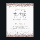 Prospectus 11,4 Cm X 14,2 Cm PAPER Rose tendance Parties scintillant d'or 30ème<br><div class="desc">Une alternative PAPER (pas de carte) de grande valeur SANS ENVELOPPES à la taille plus petite 4, 5" x 5, 6" et à un prix réduit. (Les enveloppes A6 standard sont la taille la plus proche à adapter). PAPER Rose tendance Parties scintillant d'or 30ème invitation de la partie. Une bordure...</div>